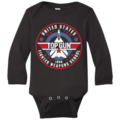 Us Fighter Weapons School Worn Long Sleeve Baby Bodysuit Designed By Bariteau Hannah