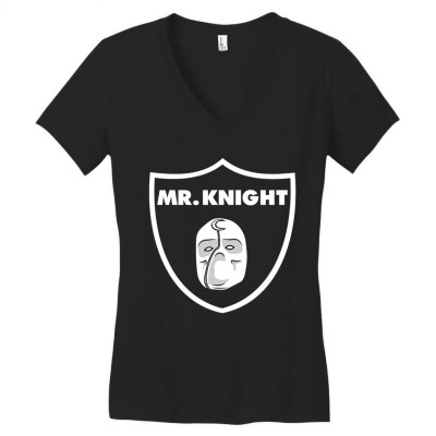 Mr Knight Women's V-neck T-shirt Designed By Bariteau Hannah