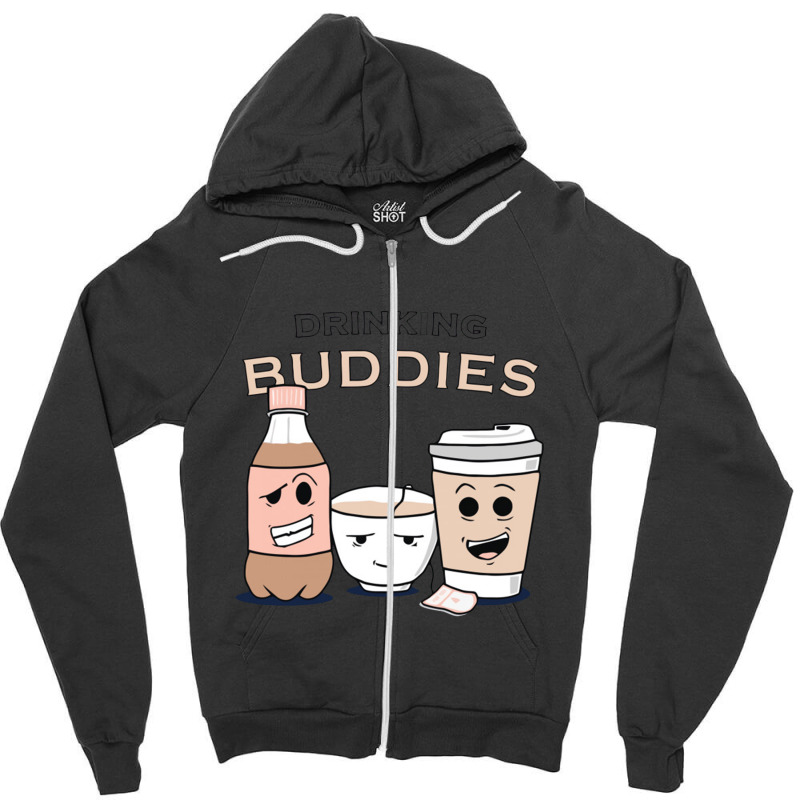 Drinking Buddies Zipper Hoodie by beatpurwodadi | Artistshot