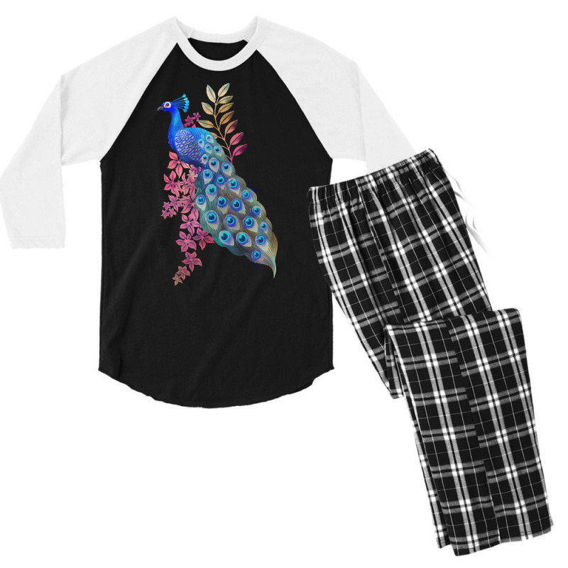 Peacock T  Shirt Peacock Paradise T  Shirt Men's 3/4 Sleeve Pajama Set by salesmanhuh | Artistshot