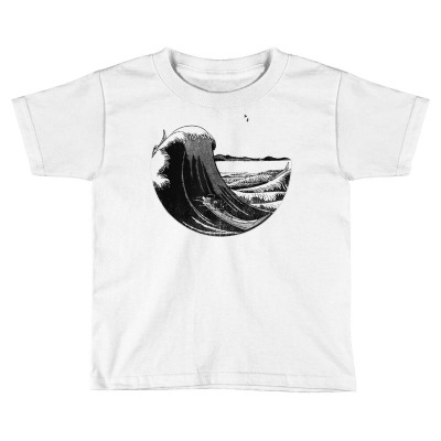 Famous Vintage Japanese Art Great Wave Remix Hokusai Stylish T Shirt Toddler T-shirt Designed By Ayedencoplon