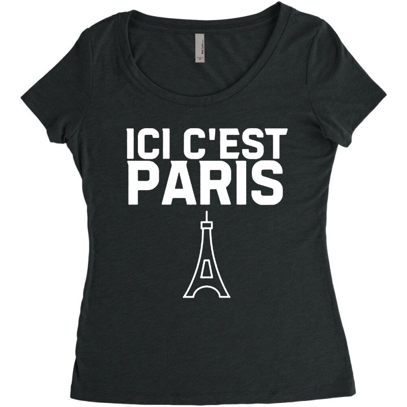 Ici Cest Paris Women's Triblend Scoop T-shirt by GassPoll | Artistshot