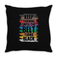 Black Belt Martial Art Training Karate Taekwondo Throw Pillow | Artistshot