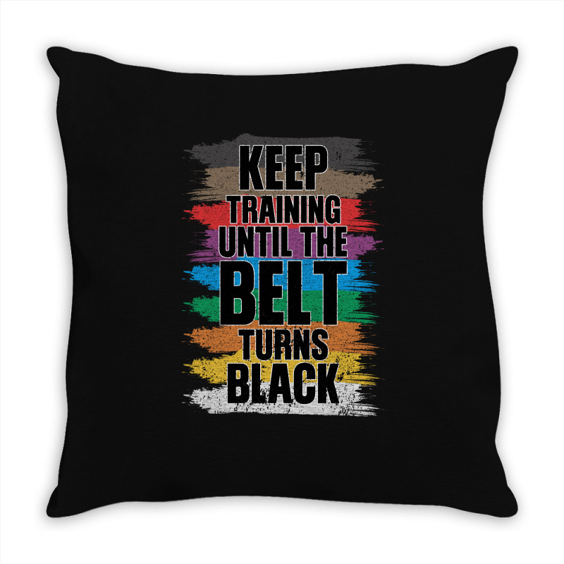 Black Belt Martial Art Training Karate Taekwondo Throw Pillow | Artistshot