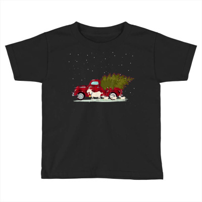 Goat Red Plaid Truck Christmas Toddler T-shirt Designed By Koopshawneen
