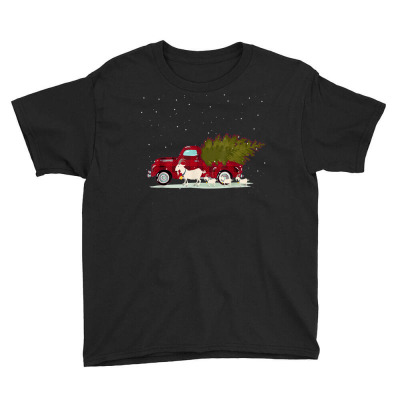 Goat Red Plaid Truck Christmas Youth Tee Designed By Koopshawneen