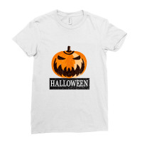 Halloween Vintage Pumpkin Ladies Fitted T-shirt | Artistshot