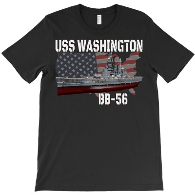 Ww2 American Battleship Uss Washington Bb 56 Warship Veteran T Shirt T-shirt Designed By Truong Ta