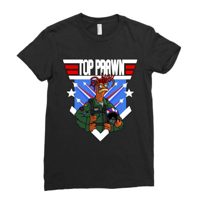 Top Prawn Ladies Fitted T-shirt Designed By Bariteau Hannah