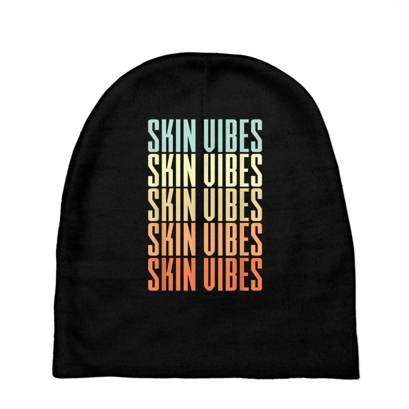 Skin Vibes Skincare Skin Specialist Retro Esthetician T Shirt Baby Beanies | Artistshot