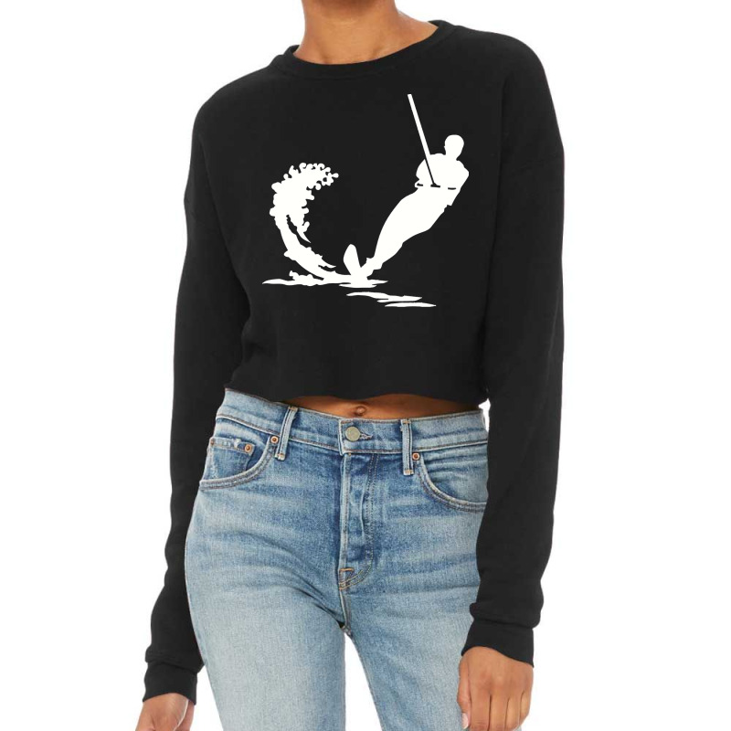 Water Ski T  Shirt Water Ski T  Shirt Cropped Sweater by salesmanhuh | Artistshot