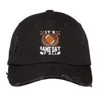 Football Its Game Day Yall Funny Quotes 402 Football Vintage Cap | Artistshot