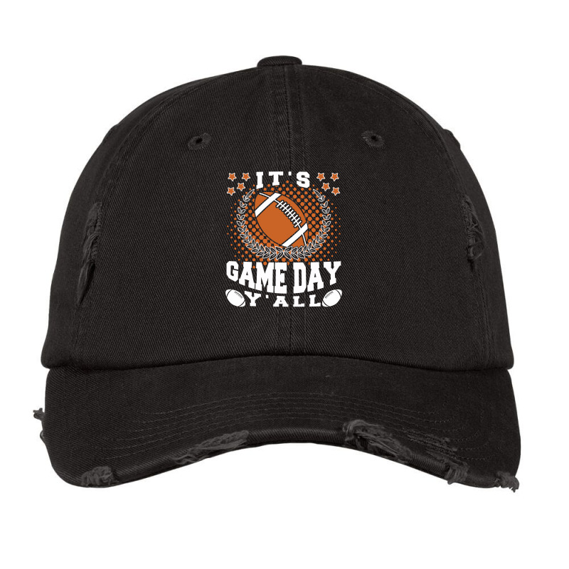 Football Its Game Day Yall Funny Quotes 402 Football Vintage Cap by offensejuggler | Artistshot