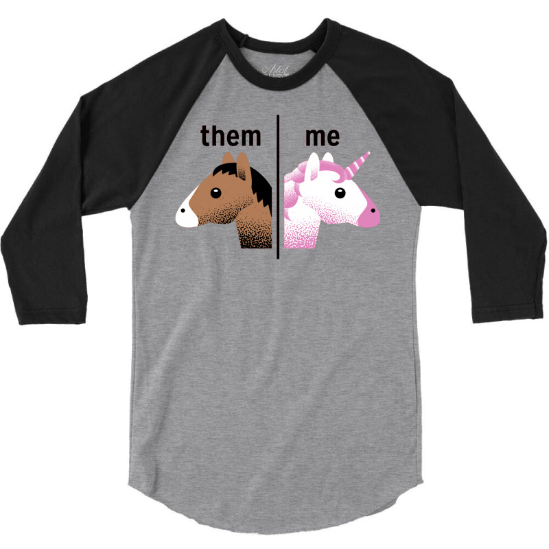 Them & Me Unicorn Style 3/4 Sleeve Shirt | Artistshot