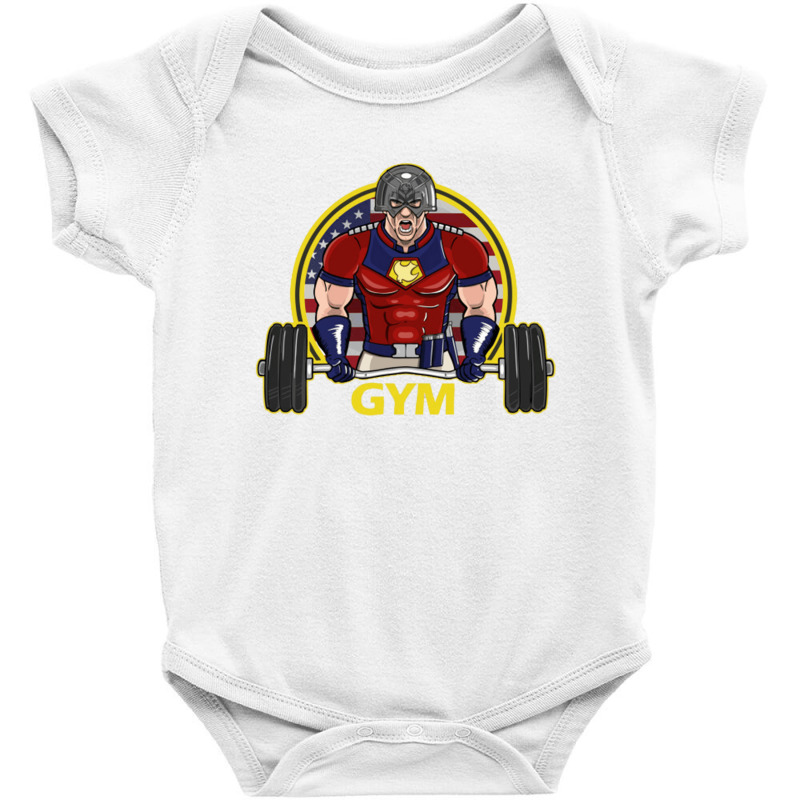 Peacemaker Gym Baby Bodysuit | Artistshot