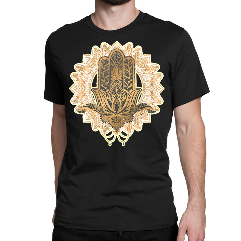 Meditation T  Shirt Gold Indian Meditation Symbol T  Shirt Classic T-shirt by adolphsteuber754 | Artistshot