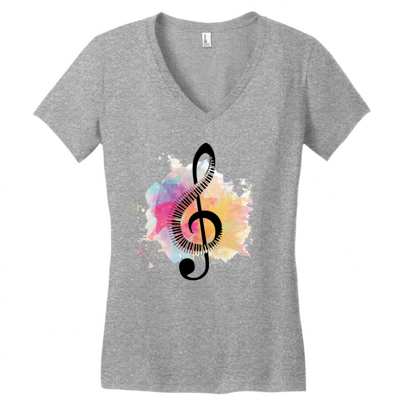 Music Women's V-Neck T-Shirt by coşkun | Artistshot