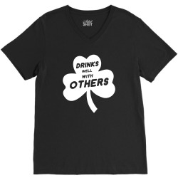 drinks well with others V-Neck Tee | Artistshot