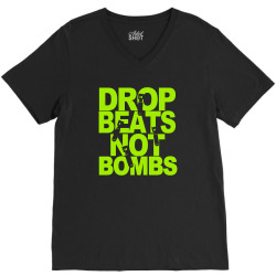 dub step drop beats not bombs black light skrillex ink hiphop dance V-Neck Tee | Artistshot