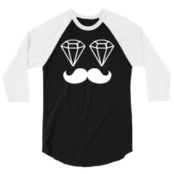 dope chef diamond moustache hipster swag illest 3/4 Sleeve Shirt | Artistshot