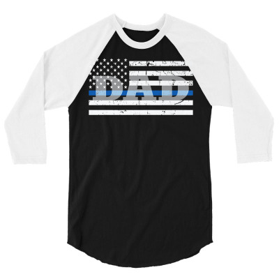 Dad American Flag Patriotic 4th Of July Grandad Father's Day Premium T 3/4 Sleeve Shirt Designed By Rainaanik