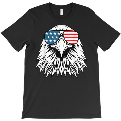 Sunglasses Eagle Merica 4th Of July Usa American Flag Mens T Shirt T-shirt Designed By Ryleiamiy