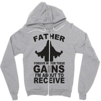 Father Forgive Me For These Gains I'm About To Receive Tank Zipper Hoodie | Artistshot