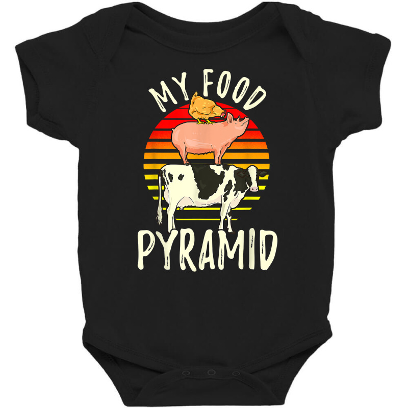 My Food Pyramid Meat Eater Carnivore Diet Food Nutrition Fun T Shirt Baby Bodysuit | Artistshot