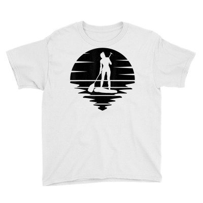 Stand Up Paddle Board Sup Girl Water Sports Paddleboard Girl T Shirt Youth Tee Designed By Roswellkolbeck