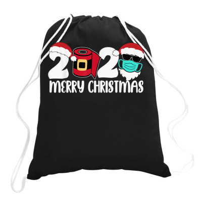 Merry Christmas 2020 Quarantine Drawstring Bags Designed By Koopshawneen