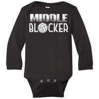 Volleyball Player Middle Hitter Or Middle Blocker T Shirt Long Sleeve Baby Bodysuit | Artistshot