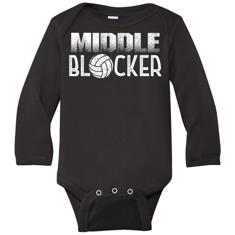 Volleyball Player Middle Hitter Or Middle Blocker T Shirt Long Sleeve Baby Bodysuit by ayedencoplon | Artistshot