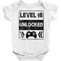 Level 18 Unlocked For Light Baby Bodysuit | Artistshot