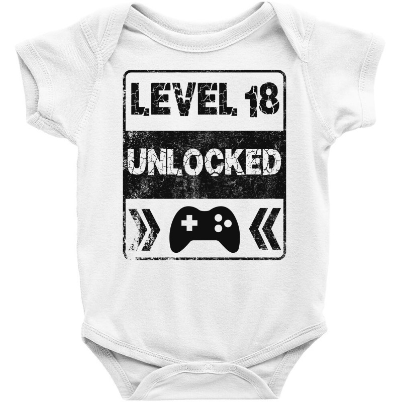 Level 18 Unlocked For Light Baby Bodysuit | Artistshot