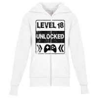 Level 18 Unlocked For Light Youth Zipper Hoodie | Artistshot