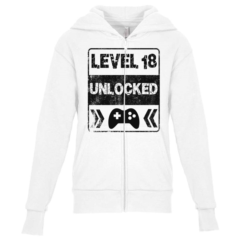 Level 18 Unlocked For Light Youth Zipper Hoodie | Artistshot