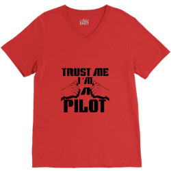 i'm a pilot aviation air plane V-Neck Tee | Artistshot