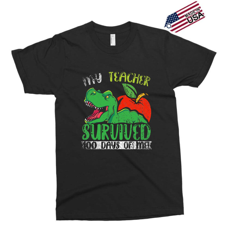 My Teacher Survived 100 Days Of Me 100 Days Of School Exclusive T-shirt | Artistshot