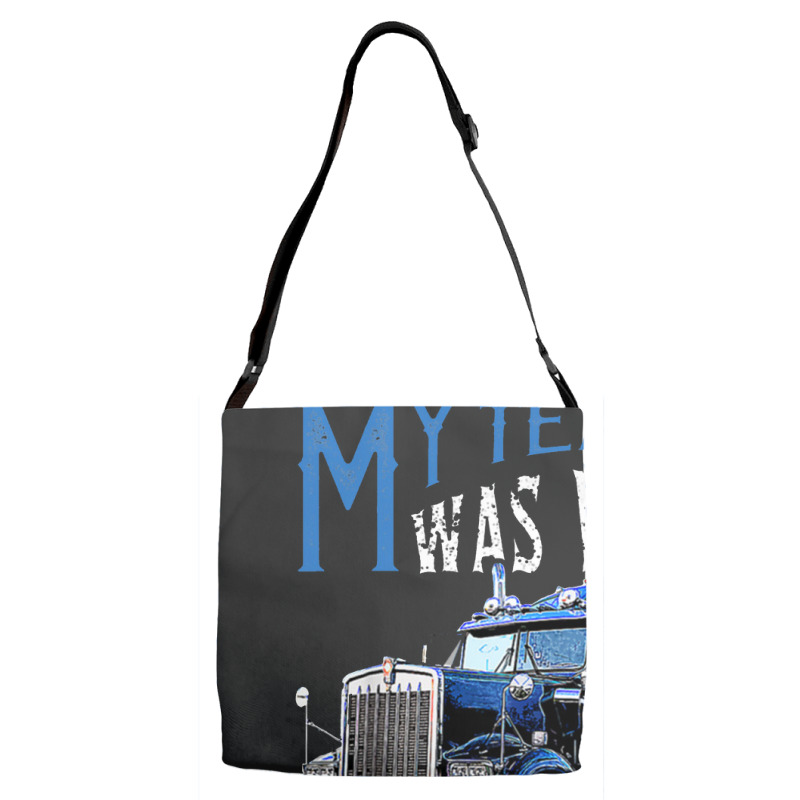 My Teacher Was Wrong Trucker Gift Funny Truck Driver Men Adjustable Strap Totes | Artistshot