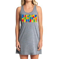 Womens Mom Parent Brick Master Builder Building Blocks Set Family T Sh Tank Dress | Artistshot