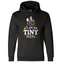 Nicu Nurse Easter Team Tiny Humans Bunnies Stethoscope Champion Hoodie | Artistshot