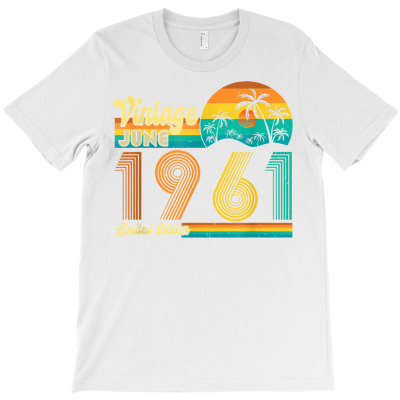 Limited Edition 1961 61st Birthday Gift 61 Years Old Retro T Shirt T-shirt Designed By Burtojack