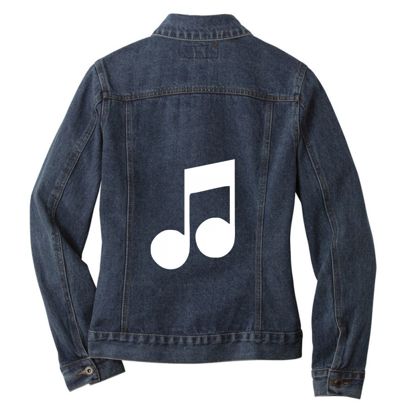 Music Note Ladies Denim Jacket by rajaaempat | Artistshot