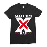 Malcolm X Day Ladies Fitted T-shirt | Artistshot