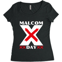 Malcolm X Day Women's Triblend Scoop T-shirt | Artistshot