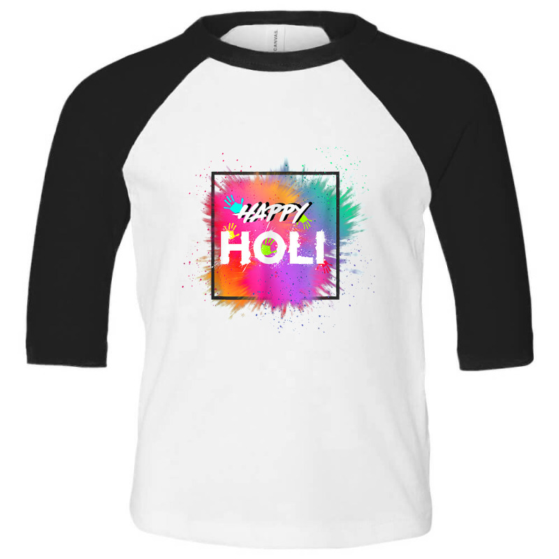 Happy Holi Color India Hindu Happy Holi Toddler 3/4 Sleeve Tee | Artistshot