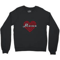 Womens Mother's Day   Gift Mama Red Hearts Graphic Crewneck Sweatshirt | Artistshot