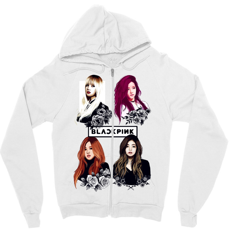 B Zipper Hoodie by blackpinkfans | Artistshot