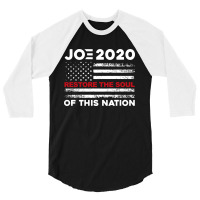 Joe Biden 2020 Restore The Soul Of This Nation American Flag 3/4 Sleeve Shirt | Artistshot