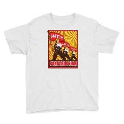 Construction Workers Propaganda Youth Tee Designed By Traart